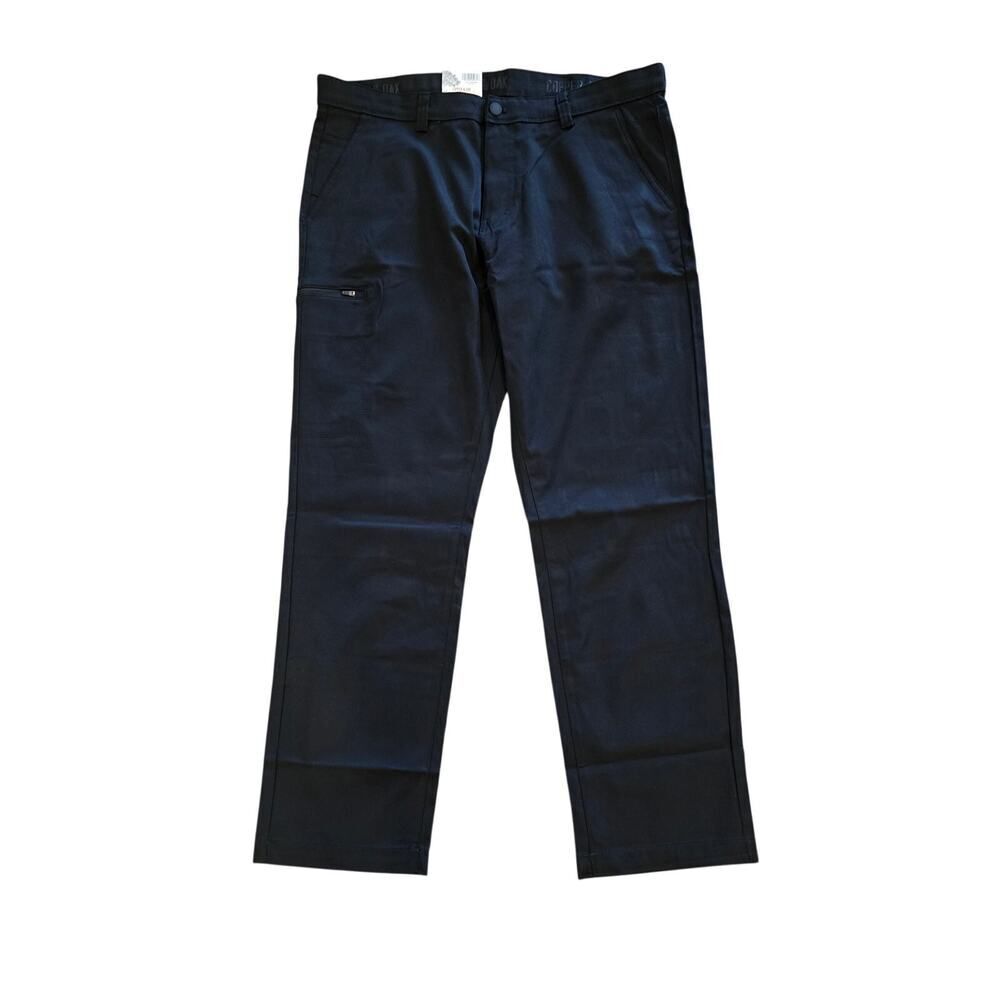 Copper & Oak Men’s Black Travel Pants 38x32 NWT Classic Straight Chino Comfort